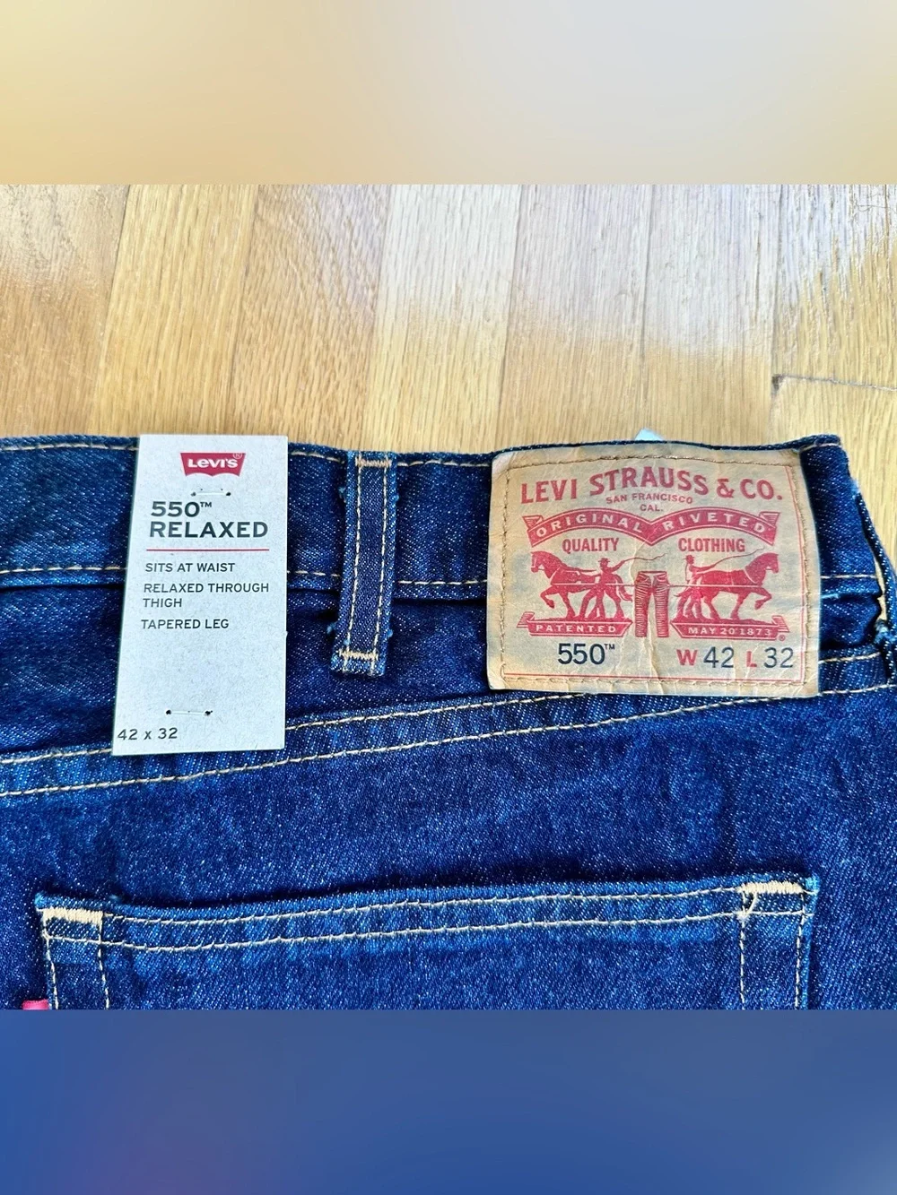 NWT Men's Levi’s Denim Relaxed Dark Wash Jeans